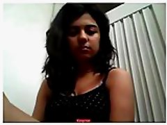 Webcam teen exposing perky boobs
