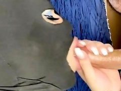 Masked nympho swallows hot cumload after sensual blowjob