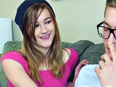 Alaina Dawson gets her pussy fucked by four eyes