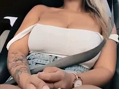 Asian Big Titties Fall out during Uber Ride