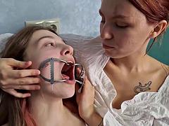 Lesbian Gags During Bramble Abbey Bondage Cooking
