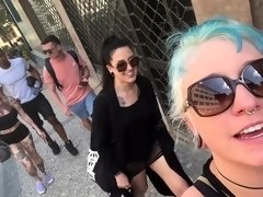 Outdoors pussy and ass licking between Proxy Paige and Megan Inky