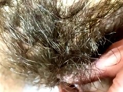 extreme close up scenes on my hairy pussy big bush fetish video 4k HD