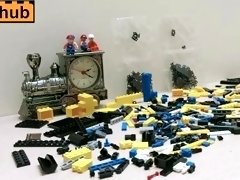 Building super sexy Sluban Excavator M38-B0551 in fast speed (fake Lego)