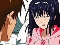 Slutty teen anime girl gets mouth filled with big dick
