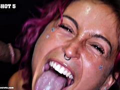 Jessie Gulps Massive Cumshot