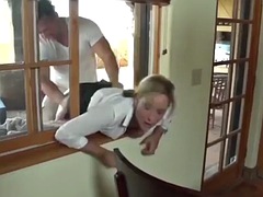Sexy milf caught in the window
