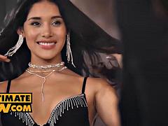 Blonde Babes Cowgirl Ride Hardcore With Intense Dick Sharing Session Featuring Annabella Blue Carolina Guerrero Isabel