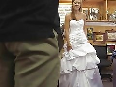 Sexy with round ass inside a wedding dress