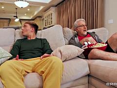Big-Tits Gamer Girl Jesse Pony and Busty Stepmom Syren Demer Fuck Lucky Boyfriend with Big