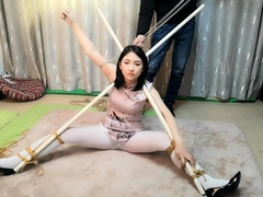 Lovely Asian babe in pantyhose learns a lesson in bondage