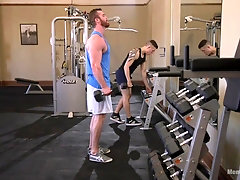 gay hardcore fuck at the gym is all about Scott Ambrose talking